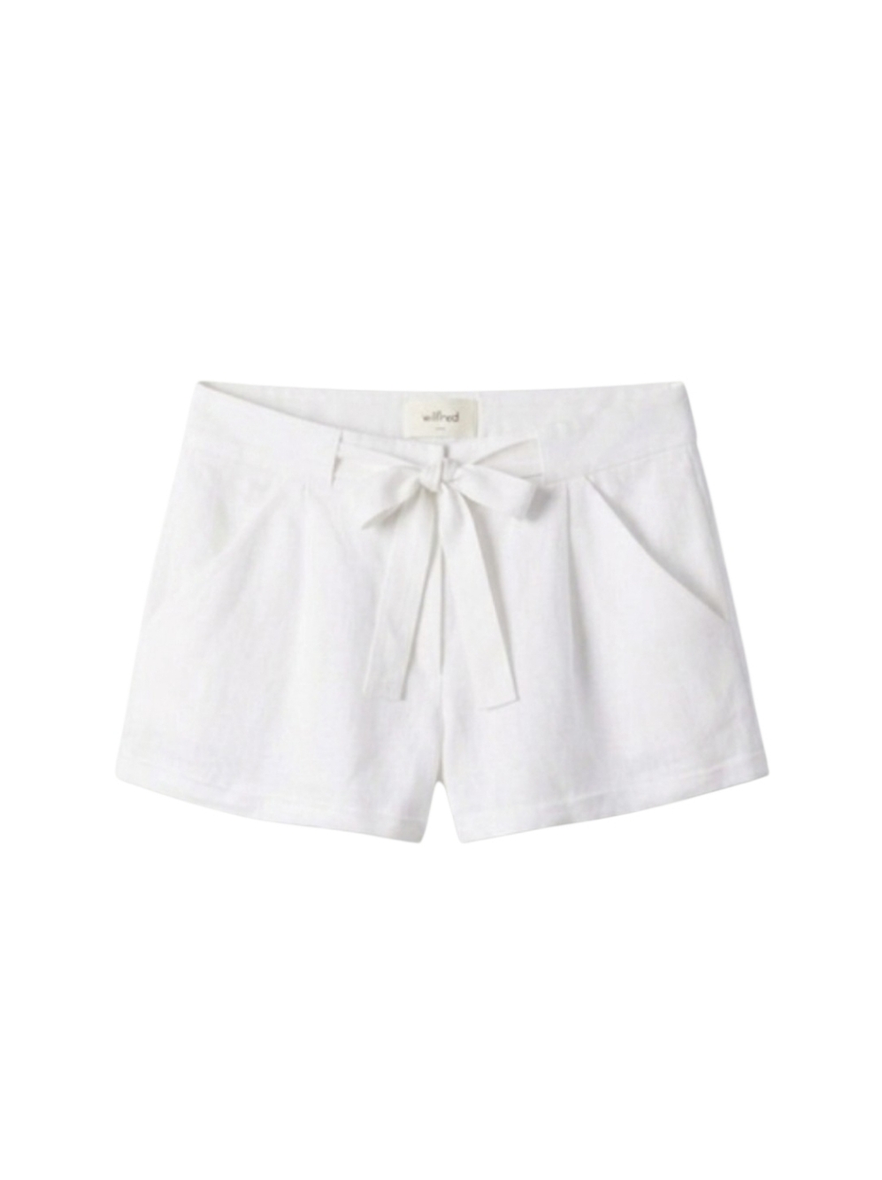 Aritzia Wilfred Allegra White Lyocell Linen Shorts
